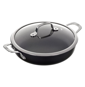 Patelnia BALLARINI Alba głęboka z 2 uchwytami tytanowa 28 cm ALBG3ED.28D
