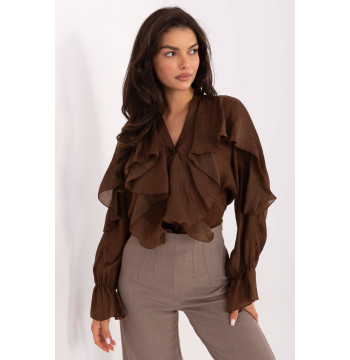 Koszula Damska Model MI-BZ-27427.96 Brown - Rue Paris