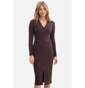 Sukienka Model B307 Gorzka Czekolada - BeWear