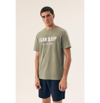 Piżama Męska Model Sleeper 42614-77X Green/Navy - Henderson