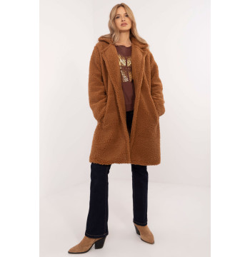 Płaszcz Damski Model DHJ-PL-19991.86 Light Brown - Italy Moda
