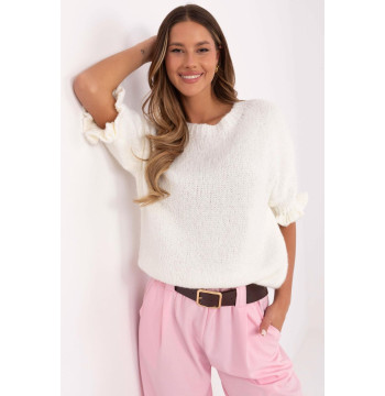 Sweter Damski Model MI-SW-2913.99 Ecru - Italy Moda