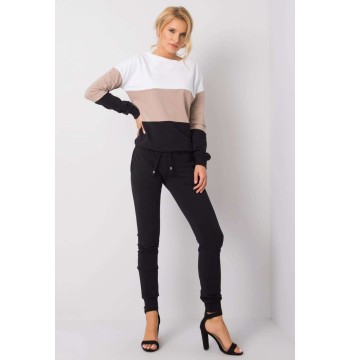 Spodnie Komplet Model RV-KMPL-5971.05 Black/Beige - Rue Paris