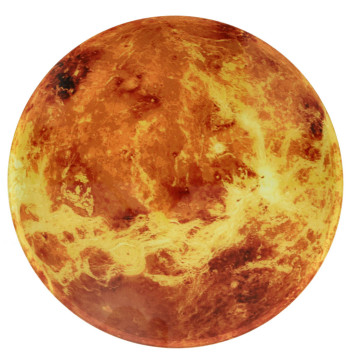 Zegar ścienny planeta mars z wyświetlaczem LED 32 cm pomarańczowy