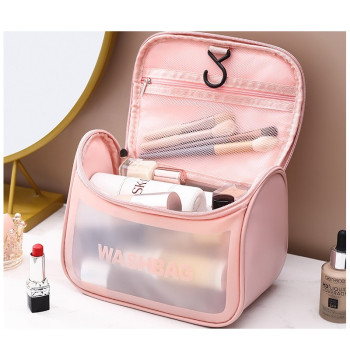 Kosmetyczka rozkładana WASHBAG kuferek różowy KS46R
