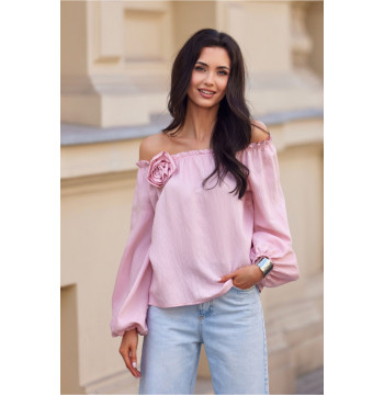 Bluzka Model Marisol ROZ BLU0211 Pink - Roco Fashion