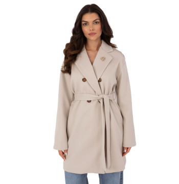 Płaszcz Damski Model TW-PL-BI-28987.85 Light Beige - Och Bella