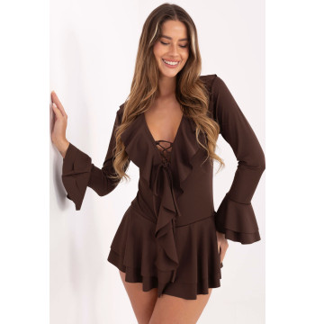 Kombinezon Model MI-KO-T60.33 Dark Brown - Rue Paris