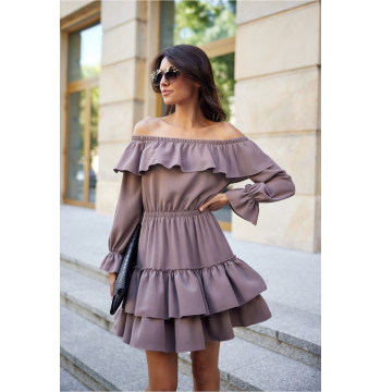 Sukienka Model Morella CAP SUK0491 Cappuccino - Roco Fashion
