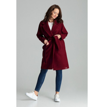 Płaszcz Damski Model L054 Bordo - Lenitif
