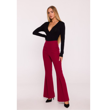 Spodnie Damskie Model MOE874 Bordo - Moe