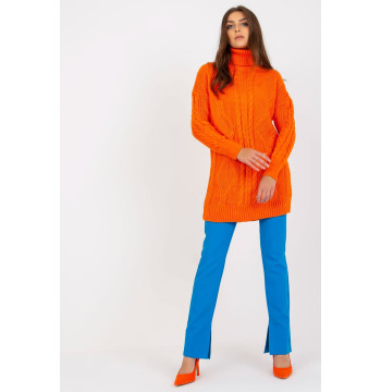 Sweter Damski Model LC-SW-8015.25P Orange - Rue Paris Hurtownia odzieży on-line, moda damska, bielizna i obuwie dla kobiet - Matterhorn.pl