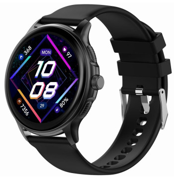 Smartwatch Damski GRAVITY GT12-1 Czarny Pasek Silikonowy + Czarna Bransoleta