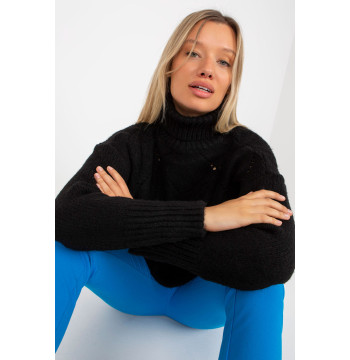 Sweter Damski Model LC-SW-3019.05P Black - Rue Paris