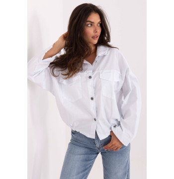Koszula Damska Model IT-KS-FL9273.86 White - Rue Paris