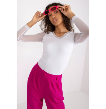 Bluzka Model RV-BZ-7839.88P White - Rue Paris