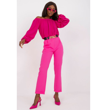 Spodnie Damskie Model DHJ-SP-13165.20 Fluo Pink - Italy Moda