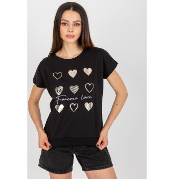 Bluzka Model RV-BZ-8954.26P Black - Rue Paris