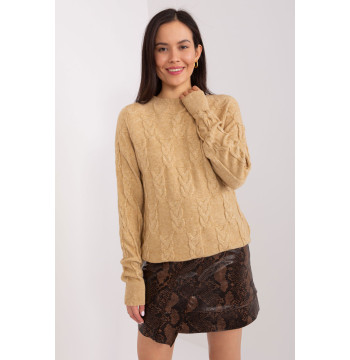 Sweter Damski Model AT-SW-2340.22 Camel - AT