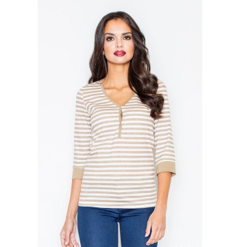 Bluzka Model 289 Beige - Figl